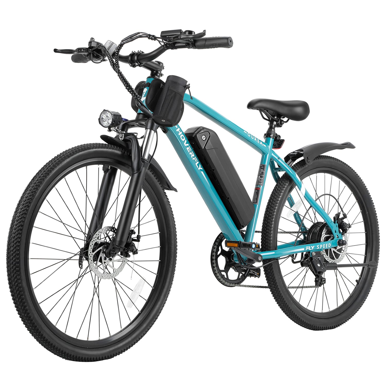 Hoverfly Ourea Commuter Electric Bike in Sophisticated green, Showcasing Its Sleek Design and Powerful 500W Motor. Perfect for Commuting and Adventure, This Electric Bike Offers Unparalleled Versatility and Style.