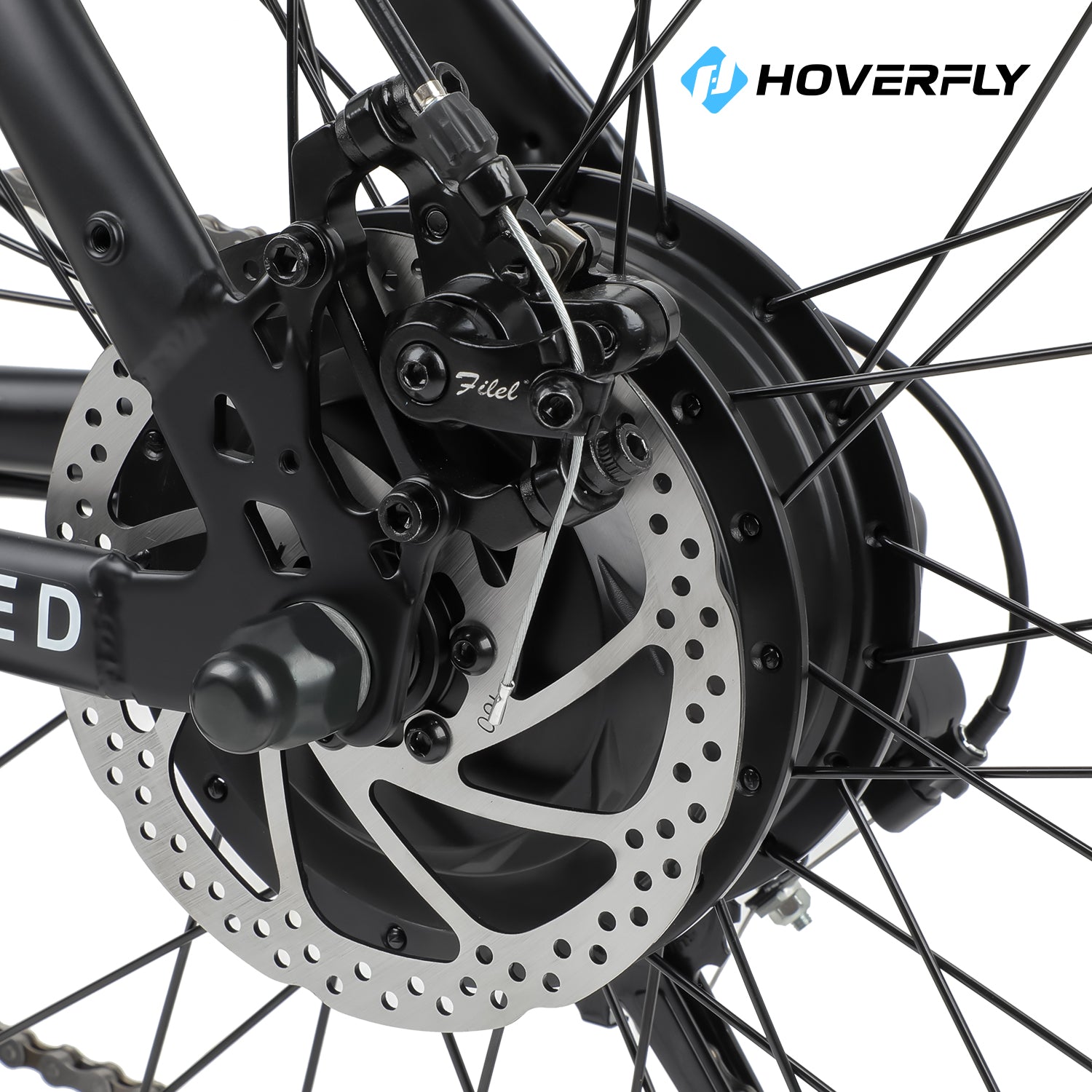 Hoverfly Ourea Electric Bike's Powerful Dual Disc Braking System for Quick and Secure Stops