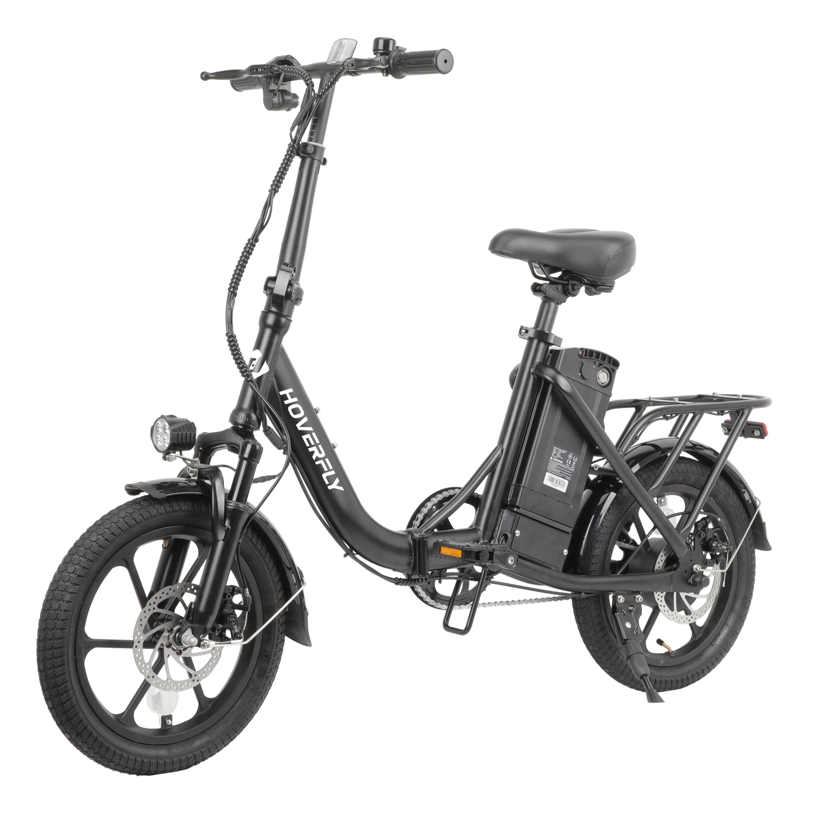 Hoverfly H3 Foldable Electric Bike (Black): Your Urban Exploration Companion, 500W Power, 15.5MPH Speed, 15.5+ Mile Range, Adjustable Comfort, Easy Fold for Storage.